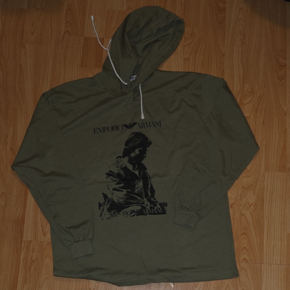 Emporio Armani Khaki Men's Hoodie